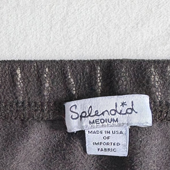 Splendid Women’s Black Patchwork Speckled Cracked Coated Leggings - Size M. - Picture 2 of 11